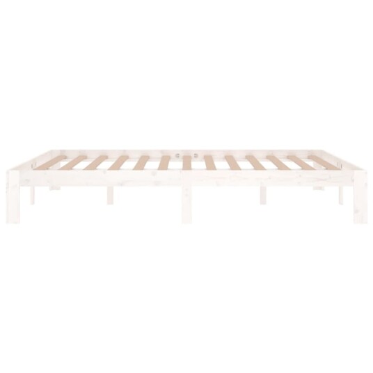 vidaXL Sengeramme hvit heltre 150x200 cm 5FT King Size