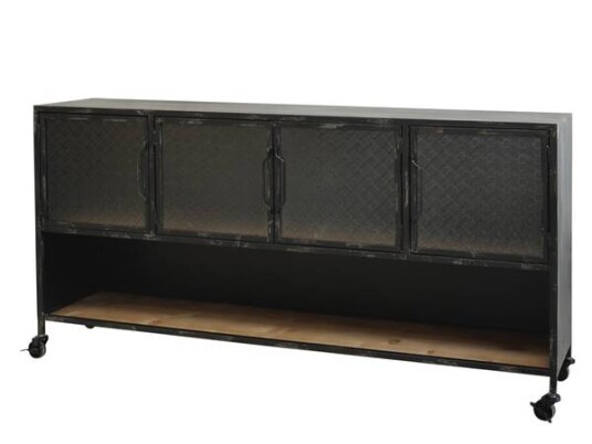 Chic Antique skjenk m/glassdører og hylle 40328-24
