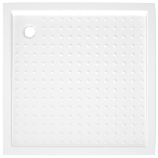 vidaXL Dusjbrett med prikker hvit 80x80x4 cm ABS