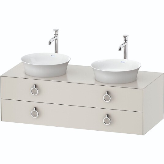 Duravit White Tulip Servantskap 2 skuf. 130x55x40,8 cm Nordisk Hvit Matt