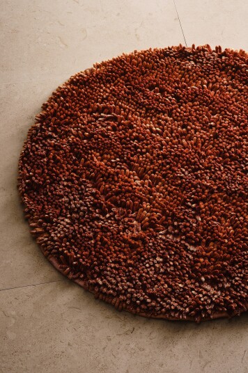 Jotex Rund Badematte ø 80 Cm Brun RAQUEL 21629850380