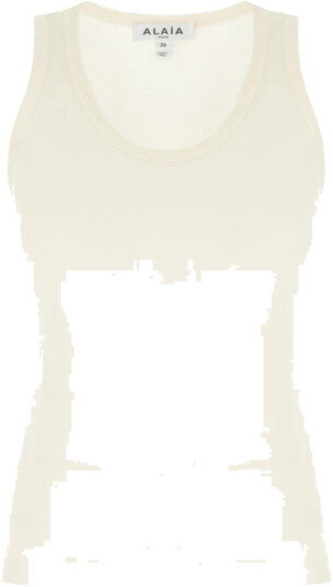 Alaïa Dame Topper Hvit M,