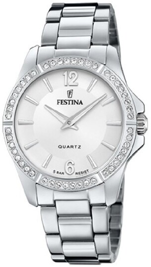 Festina Dameklokke F20593 1 Mademoiselle Sølvfarget/Stål Ø34.5 mm