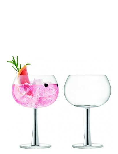 LSA International Gin Balloon Glass 420Ml Platinum X 2 - Nude - 42 CL