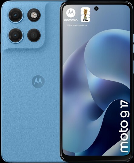 Motorola Moto G17 Smarttelefon - 6,7" skjerm, 4GB RAM, 128GB - Alaskan Blue