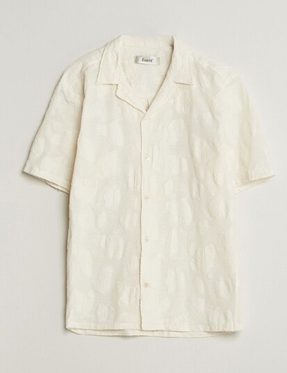 Forét Peer Jaquard Short Sleeve Shirt Cloud
