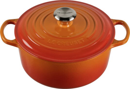 Le Creuset Signature Rund St??pejernsgryte 24 cm Oransje