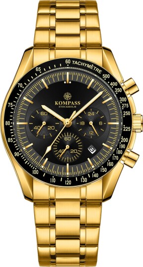 Kompass ChronoSpeed Steel Gold Black