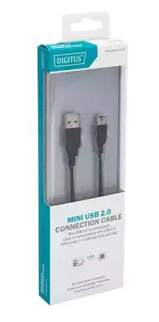 Digitus USB-kabel - USB til mini-USB type B - 1 m