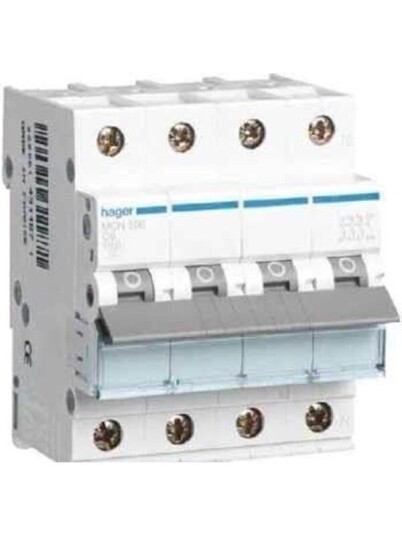 Hager Miniature circuit breaker mcb 3p+n 6ka c-16a (3250614314438)