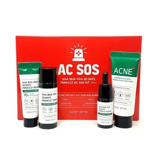 Some By Mi AHA-BHA Miracle AC SOS Kit 10 ml + 2 x 30 ml + 20 g Gaveeske Some By Mi AHA-BHA Miracle AC SOS Kit 10 ml + 2 x 30 ml + 20 g Gaveeske