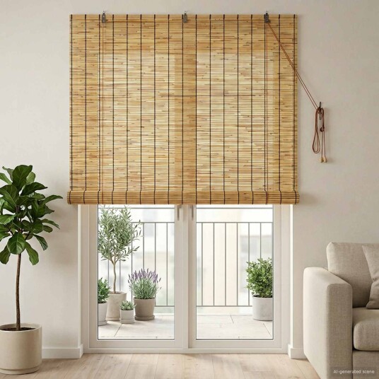 vidaXL Rullegardin Naturlig 140 x 220 cm Siv