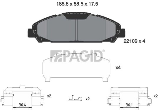 PAGID T2674N Bremseklosser PAGID T2674N Bremseklosser