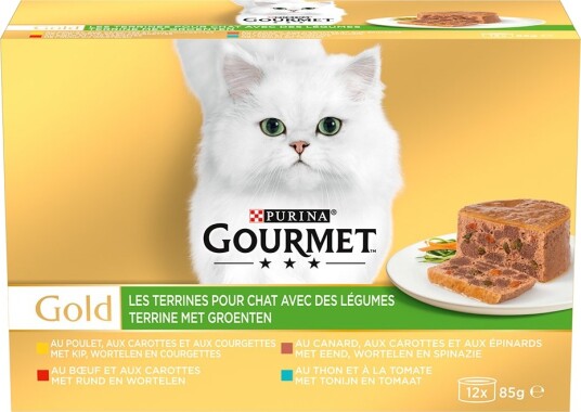 Gourmet Våtfôr Megapack Gold Terrine Med Grønnsaker 24 X 85 G