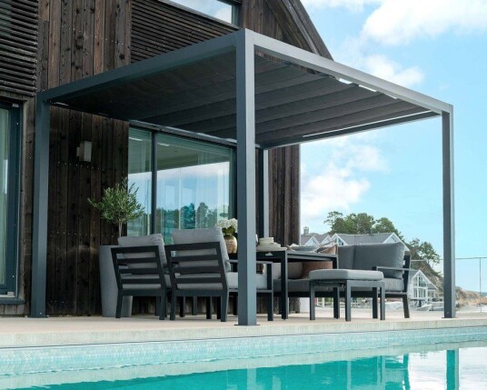 Pergola Napoli 3 x 3 m – antrasitt ARG9800F