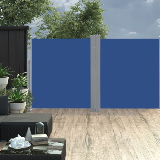 vidaXL Uttrekkbar sidemarkise 140x600 cm blå