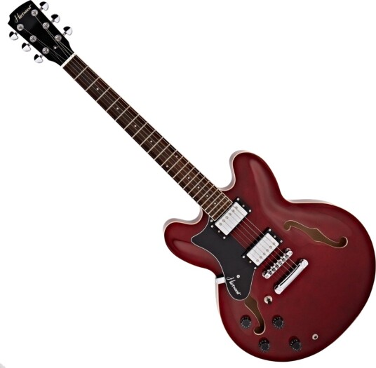 Hartwood Revival Vibrato Halvakustisk Gitar Burnt Orange