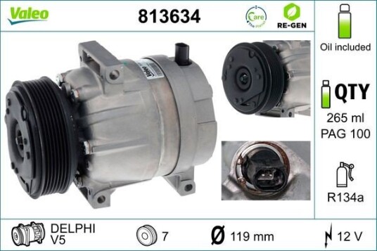 AC kompressor VALEO 813634 AC kompressor VALEO 813634