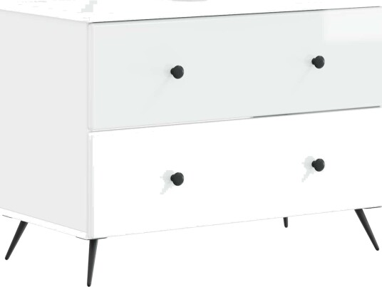vidaXL Baderomsvaskeskap BREDA Høgglans hvit 82 x 41 x 59 cm