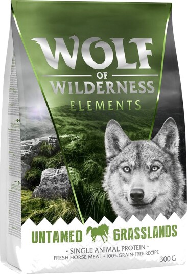 Wolf of Wilderness Monoprotein Untamed Grasslands Kornfri Tørrfôr Hest 300g