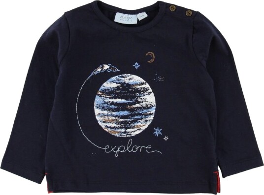Noa Noa miniature Genser Navy m. Jorden Noa Noa miniature 0 md Genser Blå