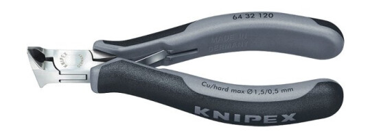 Knipex 64 32 120 Esd, Hovtang, Stål, Plast, Sort, Grå, 120 Mm, 92 G