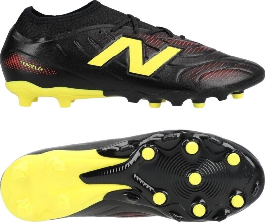 New Balance Tekela V5 Team Low Cut Fg Live Wire   Svart/gul Barn   Gress (Fg) størrelse 33