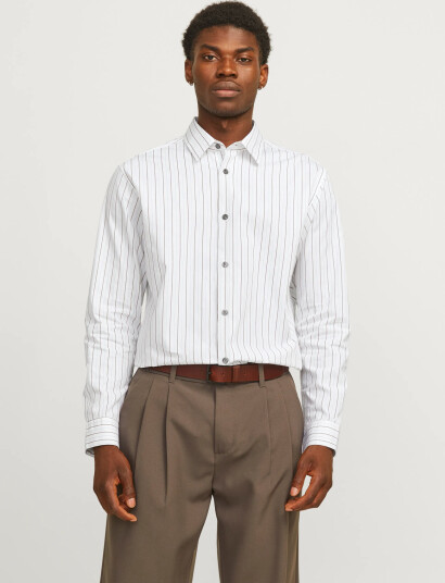 Jack & Jones Jprblabushwick Stanley Shirt L/S Sn - White - M