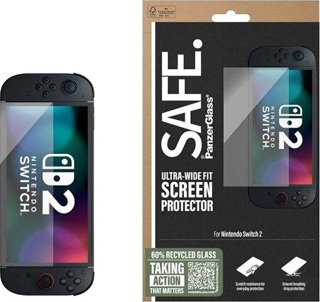 SAFE by PanzerGlass Screen Protector Nintendo Switch 2 | Ultra-Wide Fit