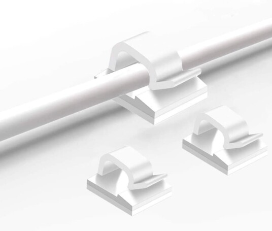 INF Selvklebende kabelholder 50 pakning Hvit