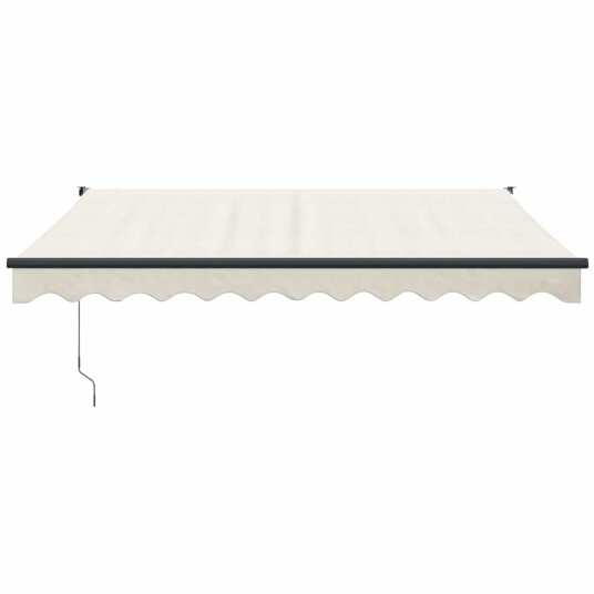 vidaXL Uttrekkbar markise kremhvit 3,5x2,5 m stoff og aluminium