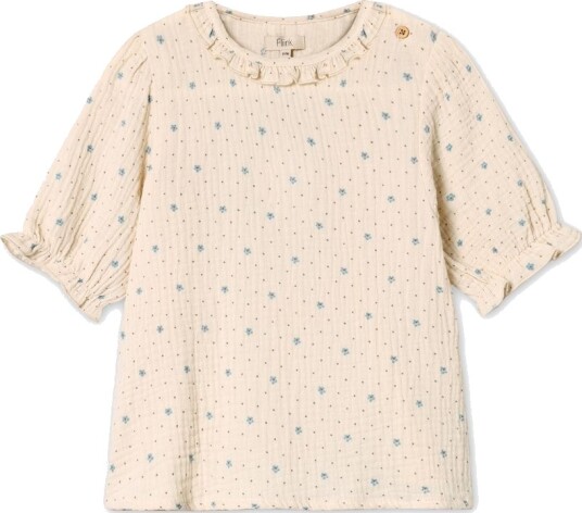 Fliink Blooming Bluse Sandshell (122 / 7 år)