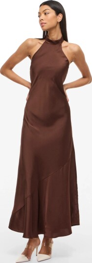 Vila Vibea Halterneck Ankle Dress/Dc/Ka/Bfs Brown 44