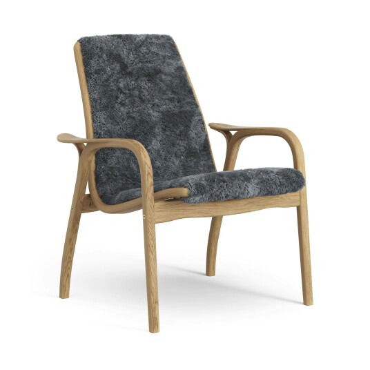 Swedese Laminett Lenestol Saueskinn Oljet Eik / Charcoal
