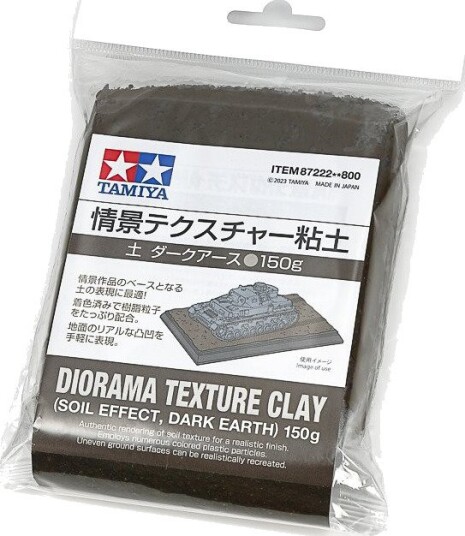 Tamiya 87222 Diorama Ler 150 g Mørk Jord