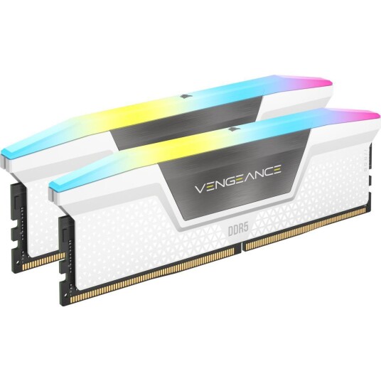 CORSAIR 64GB  2 x 32GB  DDR5 5200MHz Vengeance RGB LED XMP 3.0 White Heatspreader 1.25V CL40
