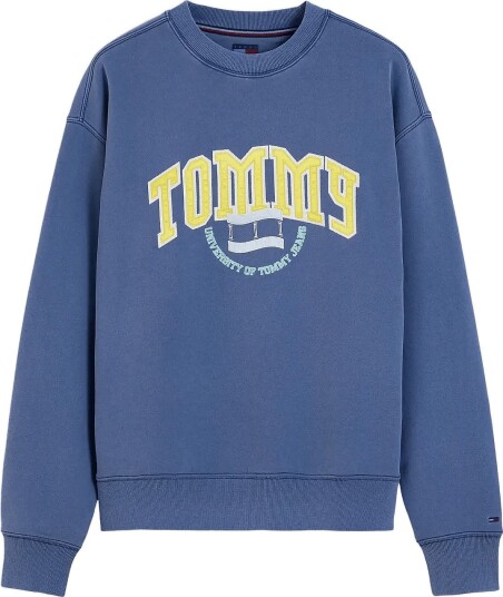 Tommy Jeans Tjm Rlx Varsity Crest Cnck Blue M