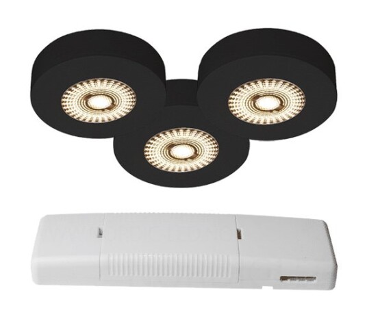 NP Juno WarmDim 4W LED Matt Sort Komplett 3-Pk NP Juno WarmDim 4W LED Matt Sort Komplett 3-Pk