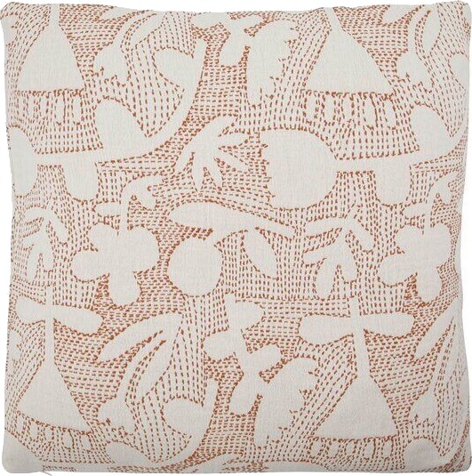 House Doctor Sari putetrekk i bomull 50x50 cm off white/brun House Doctor Sari putetrekk i bomull 50x50 cm off white/brun