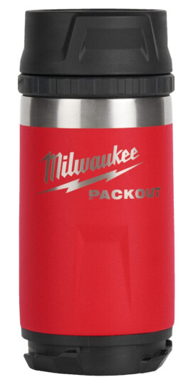 Milwaukee Packout Termokopp 355 ml Rød - Dobbelt Vakuumisolert Rustfritt Stål