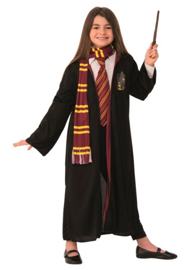 Rubies Harry Potter Griffindor Kostume Med Tryllestav, Tørklæde Og Slips 4-10 År 35089 / G40022 Rubies Harry Potter Griffindor Kostume Med Tryllestav, Tørklæde Og Slips 4-10 År 35089 / G40022