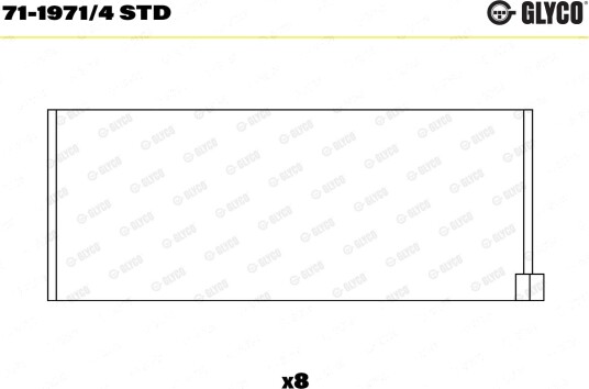 Stempelstanglager GLYCO 71-1971/4 STD