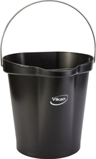 Matbøtte Vikan 31,8X32,5 Cm 12 Liter Svart Pp/Rustfritt Stål Med Helletut