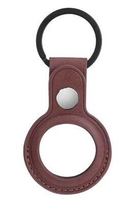 Onsala AirTag Holder Brun med Nøkkelring for Bluetooth Tracker