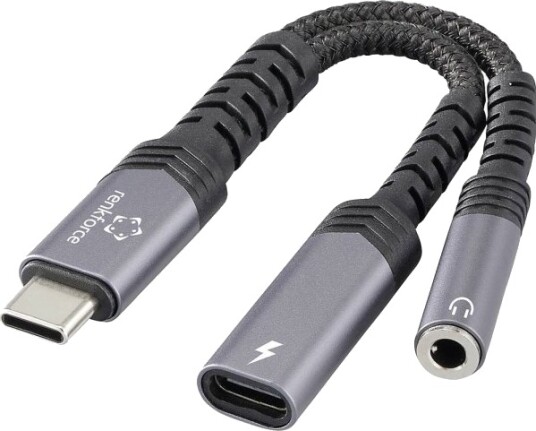Renkforce Usb-C® Lydadapterkabel [1X Usb-C-Plugg - 1X Lyd Stereo (3,5 Mm Jack), Usb-C-Inngang] Usb-C Audio+Charge 7,50 Cm Fleksibel