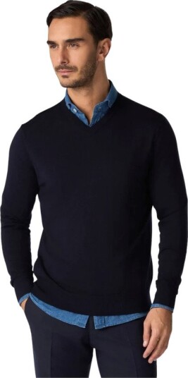 Brooks Brothers Herre Strikkevarer Blå XL,