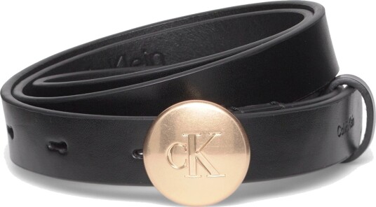 Calvin Klein Round Engraved Ck Buckle 20 Mm Black 80 Calvin Klein Round Engraved Ck Buckle 20 Mm Black 80