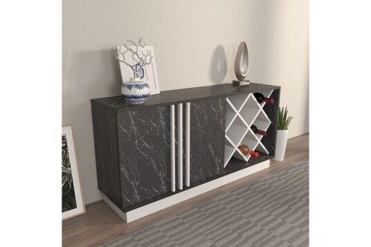 Dasina Konsollbord 148 cm Hvit/Sort