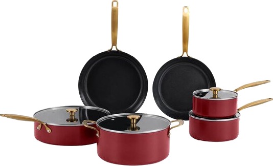 Combekk Element gryte og pannesett 10 deler bordeaux Combekk Element gryte og pannesett 10 deler bordeaux