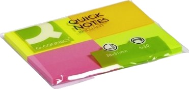 Q Connect Kf10510 Rektangel Assorterte Farger 38 Mm 51 Mm 20 Mm 28 G